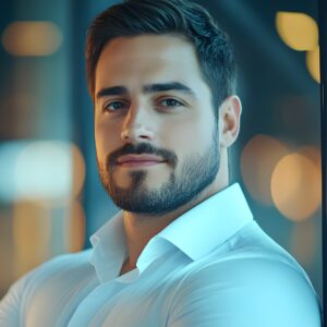 Confident business professional in office setting